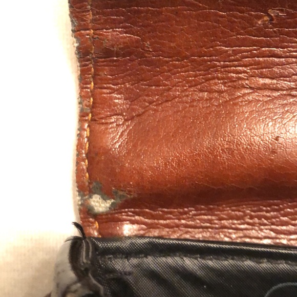 VINTAGE CALYPSO BLACK/BROWN CROSSBODY SHOULDER BAG PURSE MADE IN ITALY - #490 - Picture 16 of 16